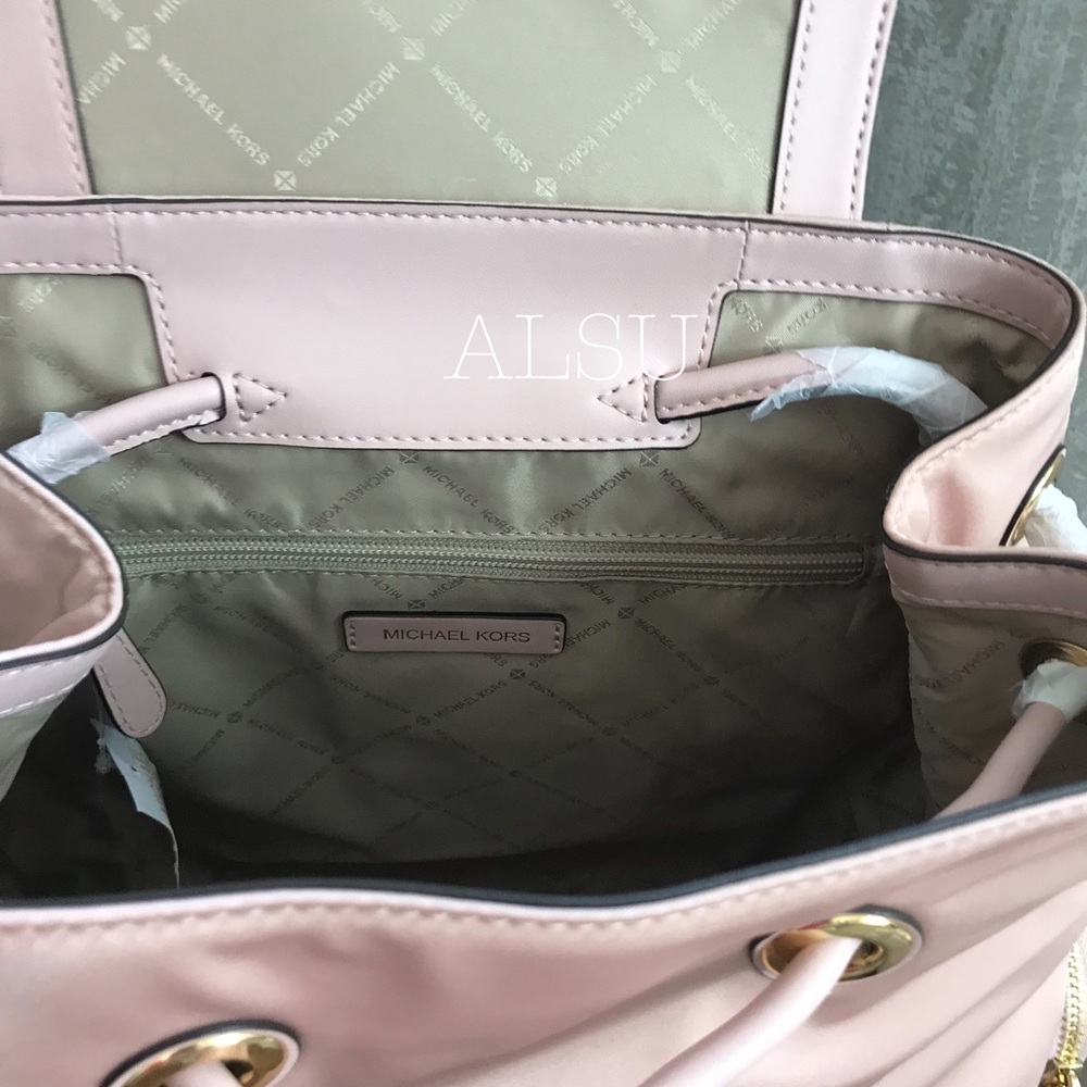 Michael Kors Large Cargo Backpack Blossom Rose W - Picture 5 of 8